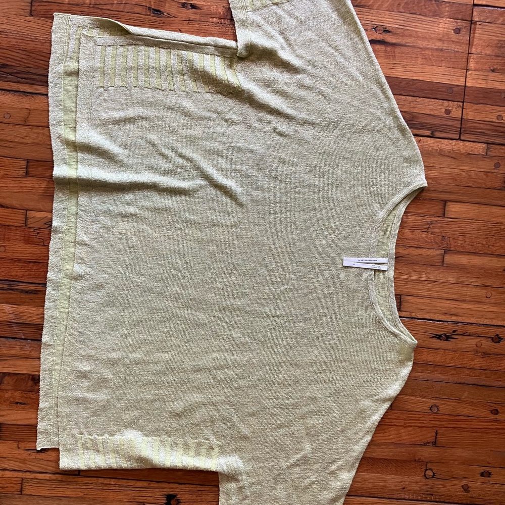 Anthropologie Light Green Long Sleeve Top